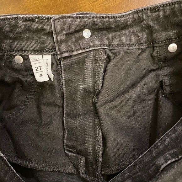 LOFT 4 (27) Curvy Skinny Jeans Washed Black Mid Rise Women’s Stretch - Picture 11 of 16